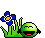 Smiley Emoticons Hurra Fruehling2 Blau Smiley – Fruehling