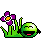 Smiley Emoticons Hurra Fruehling2 Lila Smiley – Fruehling