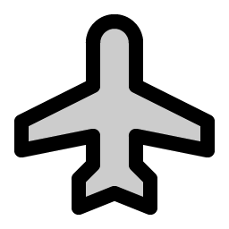 Airplane Duotone Smiley – Icons