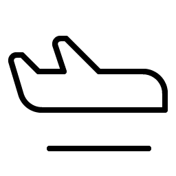 Airplane In Flight Thin Smiley – Icons