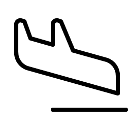 Airplane Landing Thin Smiley – Icons