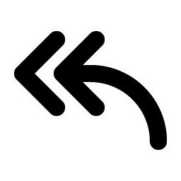 Arrow Bend Double Up Left Bold Smiley – Icons