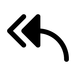 Arrow Bend Double Up Left Fill Smiley – Icons