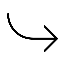 Arrow Bend Down Right Thin Smiley – Icons