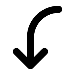 Arrow Bend Left Down Bold Smiley – Icons