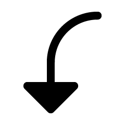 Arrow Bend Left Down Fill Smiley – Icons