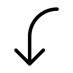 Arrow Bend Left Down Light Smiley – Icons