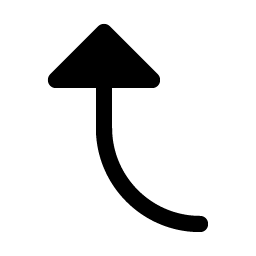 Arrow Bend Left Up Fill Smiley – Icons