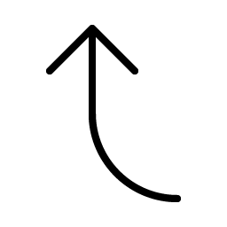 Arrow Bend Left Up Thin Smiley – Icons