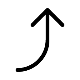 Arrow Bend Right Up Light Smiley – Icons