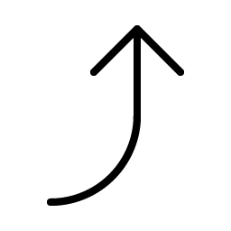 Arrow Bend Right Up Thin Smiley – Icons