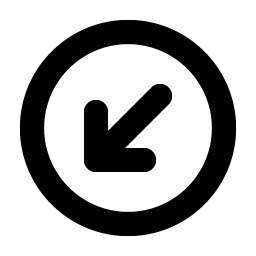 Arrow Circle Down Left Bold Smiley – Icons