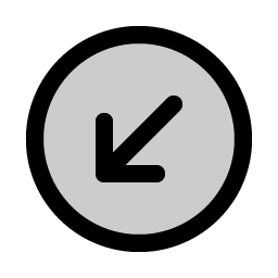 Arrow Circle Down Left Duotone Smiley – Icons