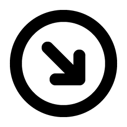 Arrow Circle Down Right Bold Smiley – Icons