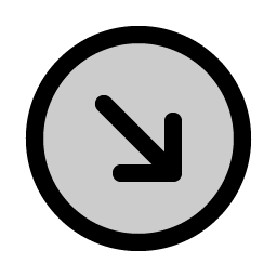 Arrow Circle Down Right Duotone Smiley – Icons