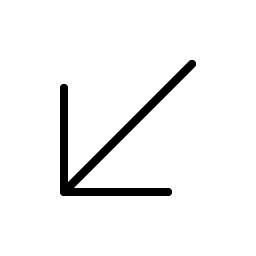 Arrow Down Left Thin Smiley – Icons