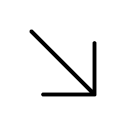 Arrow Down Right Thin Smiley – Icons