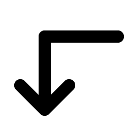 Arrow Elbow Left Down Bold Smiley – Icons