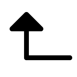 Arrow Elbow Left Up Fill Smiley – Icons