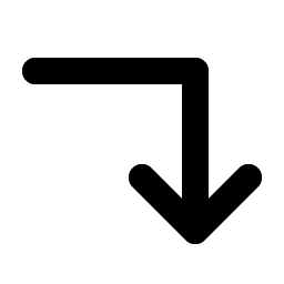 Arrow Elbow Right Down Bold Smiley – Icons