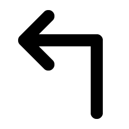Arrow Elbow Up Left Bold Smiley – Icons