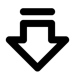 Arrow Fat Line Down Bold Smiley – Icons