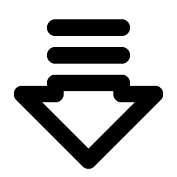 Arrow Fat Lines Down Bold Smiley – Icons