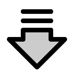 Arrow Fat Lines Down Duotone Smiley – Icons