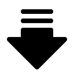 Arrow Fat Lines Down Fill Smiley – Icons