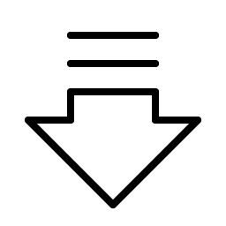 Arrow Fat Lines Down Thin Smiley – Icons