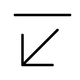 Arrow Line Down Left Thin Smiley – Icons