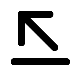 Arrow Line Up Left Bold Smiley – Icons