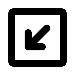 Arrow Square Down Left Bold Smiley – Icons