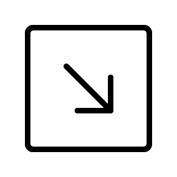 Arrow Square Down Right Thin Smiley – Icons