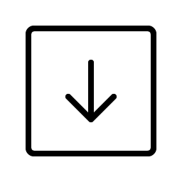 Arrow Square Down Thin Smiley – Icons