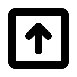 Arrow Square Up Bold Smiley – Icons