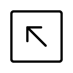 Arrow Square Up Left Thin Smiley – Icons