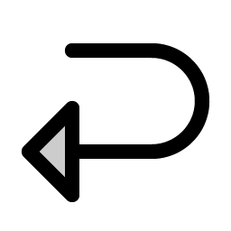 Arrow U Down Left Duotone Smiley – Icons
