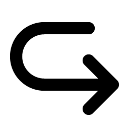 Arrow U Down Right Bold Smiley – Icons