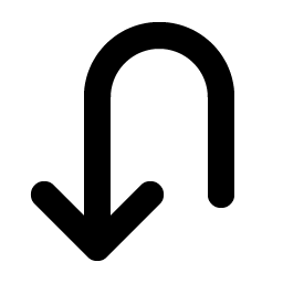 Arrow U Left Down Bold Smiley – Icons