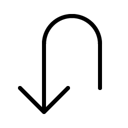 Arrow U Left Down Thin Smiley – Icons