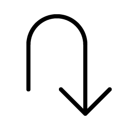 Arrow U Right Down Thin Smiley – Icons
