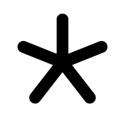 Asterisk Simple Bold Smiley – Icons