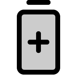 Battery Plus Vertical Duotone Smiley – Icons