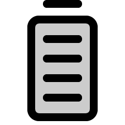Battery Vertical Full Duotone Smiley – Icons