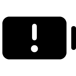 Battery Warning Fill Smiley – Icons