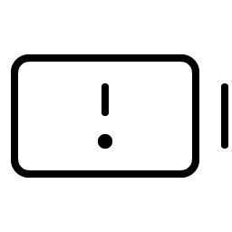 Battery Warning Thin Smiley – Icons