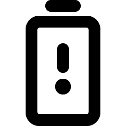 Battery Warning Vertical Bold Smiley – Icons
