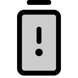 Battery Warning Vertical Duotone Smiley – Icons