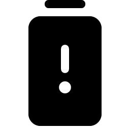 Battery Warning Vertical Fill Smiley – Icons